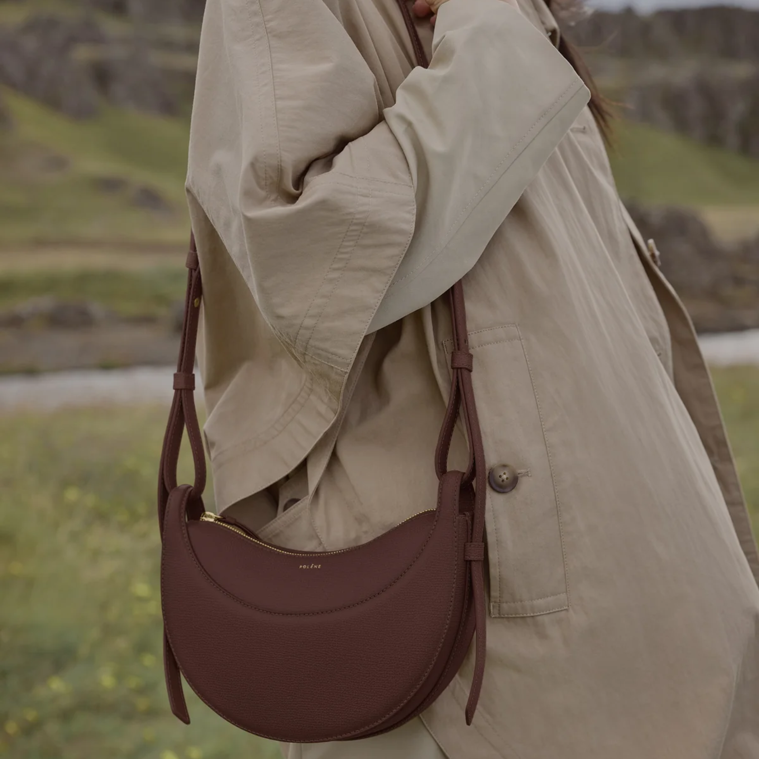 POLÈNE HALF MOON BAG