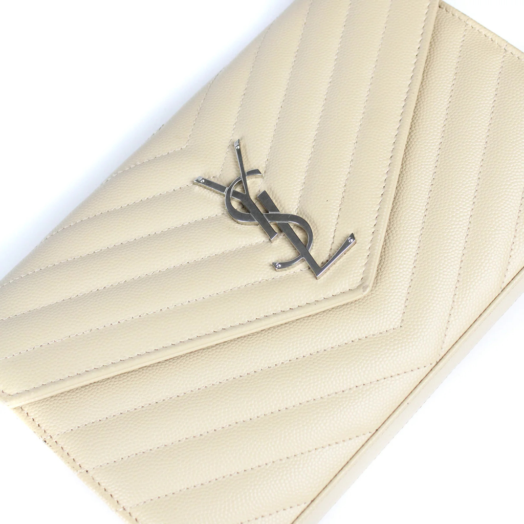 SAINT LAURENT ENVELOPE WALLET ON CHAIN
