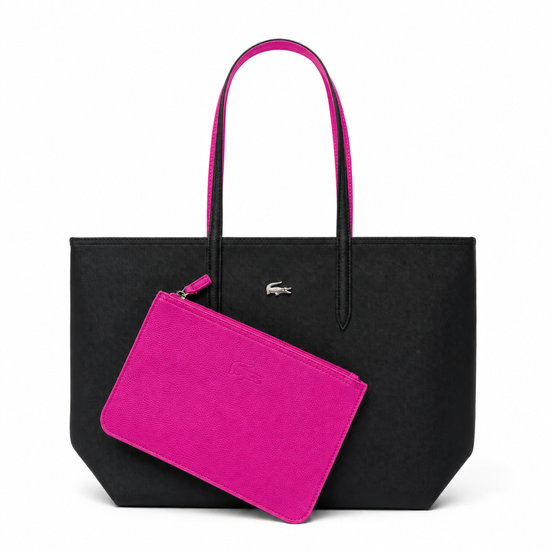 Sac Lacoste SAC  DOUBLE FACE NOIR/ROSE FUSHIA