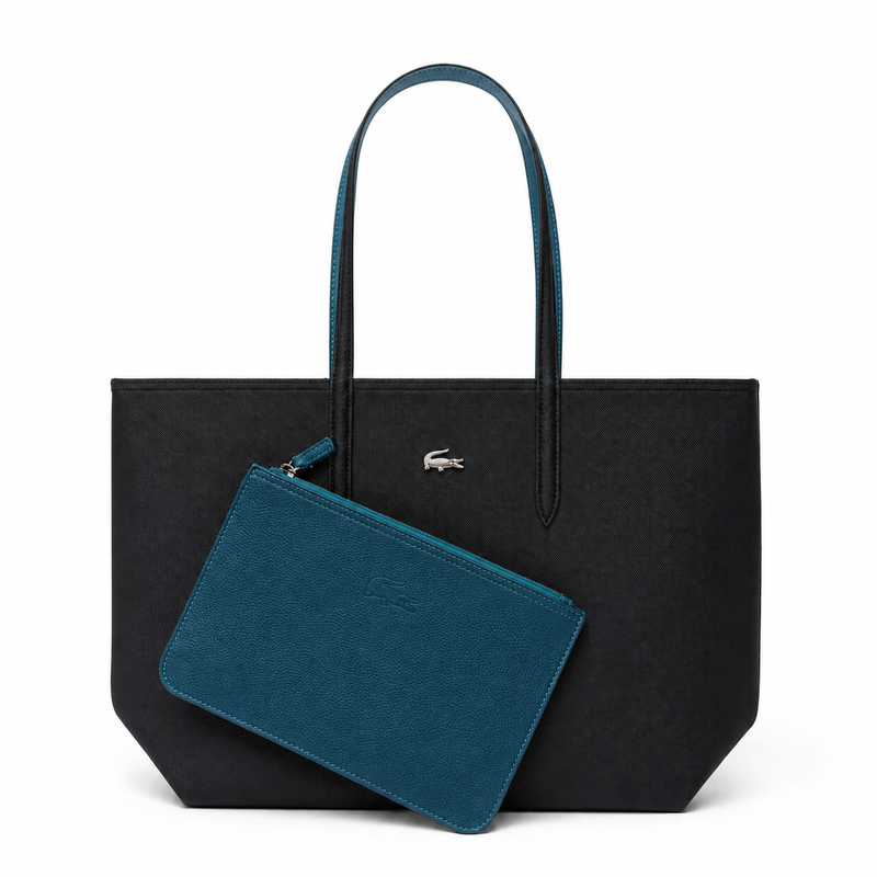Sac Lacoste SAC  DOUBLE FACE NOIR/BLEU PÉTROLE