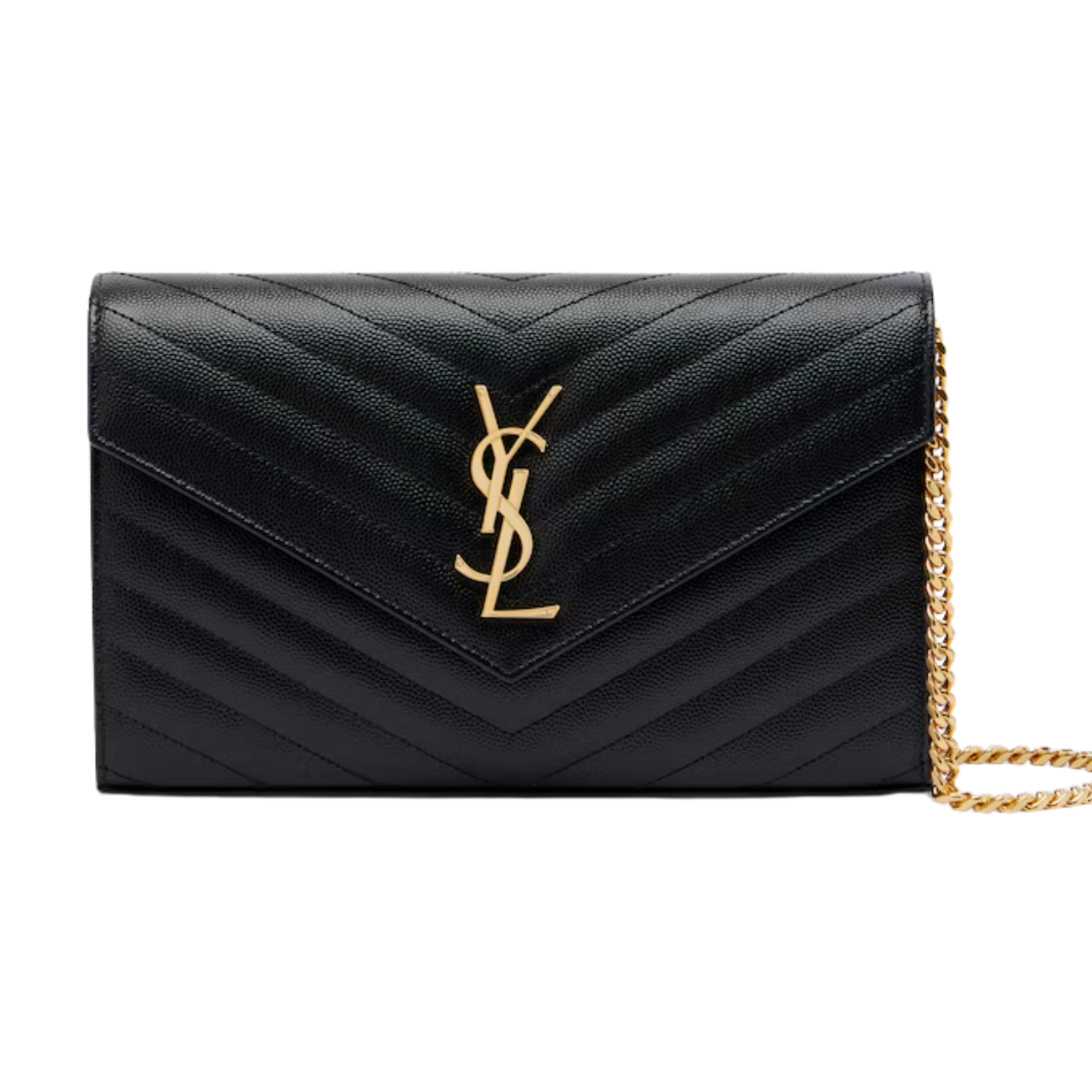 SAINT LAURENT ENVELOPE WALLET ON CHAIN