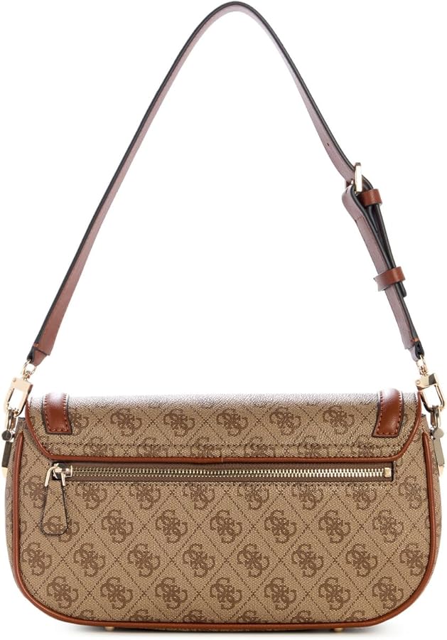 GUESS DEA FLAP - Sac bandoulière - marron clair